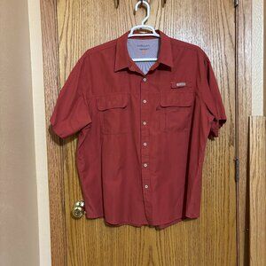 Men's GH. Bass Co. outdoor short sleeve shirt Rust color 2XL